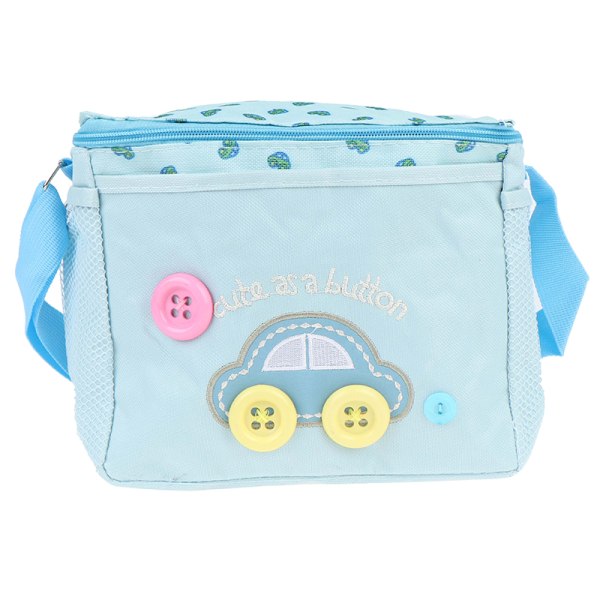 4pcs Car Print Mother Bag Baby Diaper Bags Sets Multifunctional Blue