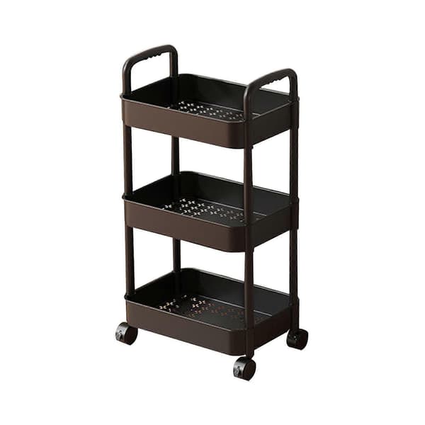 3-lags Rullende Oppbevaringsvogn med Hjul - Plast Multi-Rom Organizer For Kjøkken - Stue - Kontor - Baderoms Pantry Beholdere (FMY)