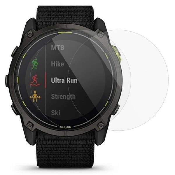 2 stk. skjermbeskytter i herdet glass til Garmin Enduro 3, 2.5D HD klokkeskjermfilm (FMY)
