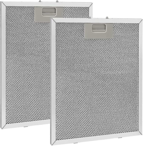 2 stk. Metallfettfilter til kjøkkenhette 320x260mm, Mesh Filter Kjøkkenhette Tilbehør til Kjøkkenhetter - Sølv (FMY)