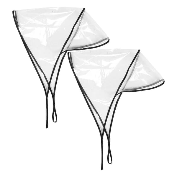 2 STK Regnhette med Visir Klar Vanntett Regnskjerf Beskytt Frisyre Plast Regnhatter for Kvinner Dame for å Beholde Frisyren (FMY)