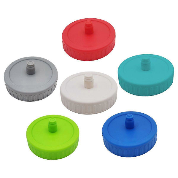 6-pack Fermenterings Pickles Rör - Jäsningslock med luftsluss Fermenteringslock för bred öppning (FMY)