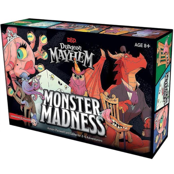 D&D Dungeon Mayhem kort brettspill | 8+ 2-6 spillere, morsomme kamper, familiesammenkomster, venninteraksjon (FMY)