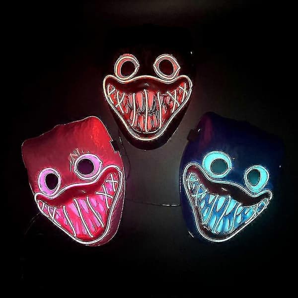 Huggy Wuggy LED Maske Poppy Playtime Poppy's Playtime Maske Halloween Maske (FMY)