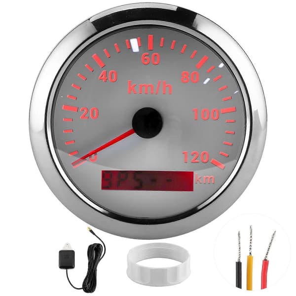 85 mm GPS 120 km/h nopeusmittari matkamittari veneille, jahdeille, perämoottoreille, autoille, moottoripyörille, suunnittelukoneille