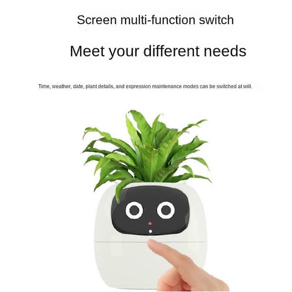 Ivy Smart Planter, USB Genopladelig Indendørs Lille Urtepotte Gul