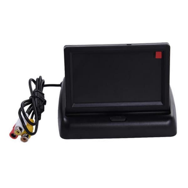Bilmonitor 4,3 tommer Ryggekamera Monitor Sammenleggbar Farge TFT LCD 4,3 tommer HD-skjerm for Bilrygging