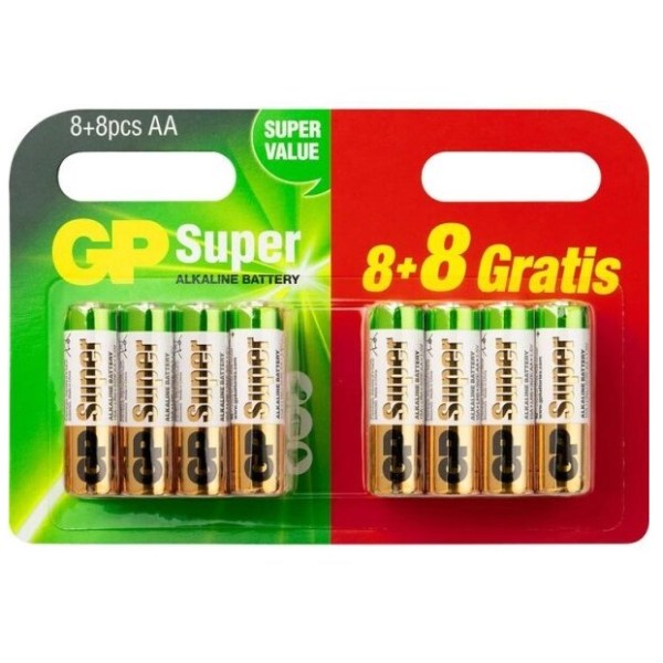 GP Gp Super Alkaline Aaa Batterier 8-pack + Bonus