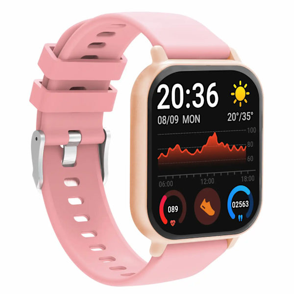 Smartwatch med sundhedssensorer / aktivitetsur / pulsur med opk