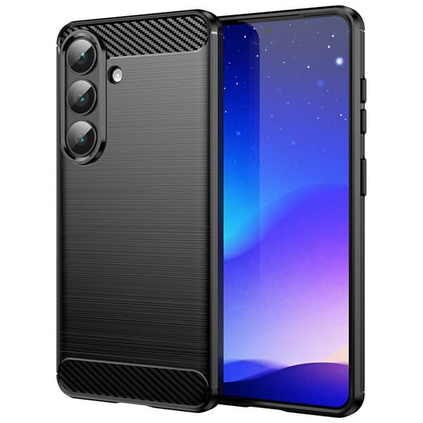 Samsung Galaxy S26 Skal Borstad Stål Textur Svart