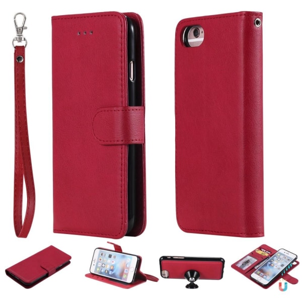 iPhone 6/7/8/SE (2020/2022) - 2in1 Magnet/Plånboksfodral - Röd Red Röd 0d83  | Red | Röd | Fyndiq