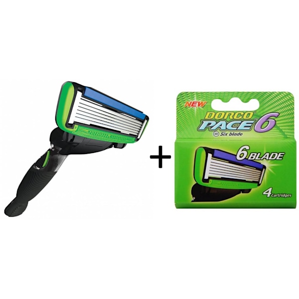Köp Dorco Pace6 rakhyvel + 5 rakblad | Fyndiq