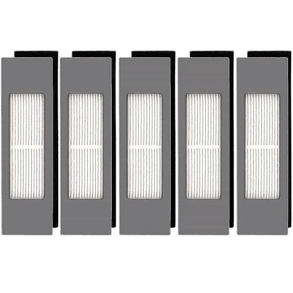 (5 stk.) HEPA-filter for Ecovacs Deebot Ozmo 920 950 T8 Aivi Max T9 T5 N5 N7 N8+ N8 Pro Dx55 Dx93 Dj65 støvsugerfiltersett