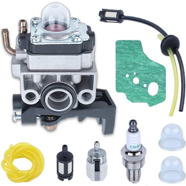 Forgasserkitt for Honda GX25 GX35 FG110 HHT35 HHT25 Motor, ADEFOL Forgasser + Pakning + Filter + Drivstoffledning + Luftfilter + Tennplugg + Pære 9 i 