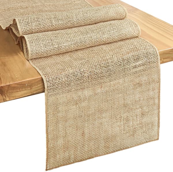 Bordløper i burlap 30x180 cm, jute bordløper for gårdsstil, borddekorasjon i vintage stil