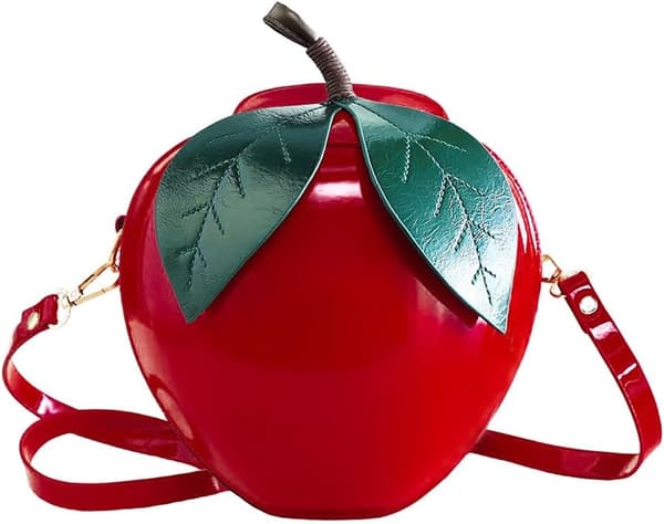 Omenanmuotoinen olkalaukku Crossbody PU-nahkainen käsilaukku -