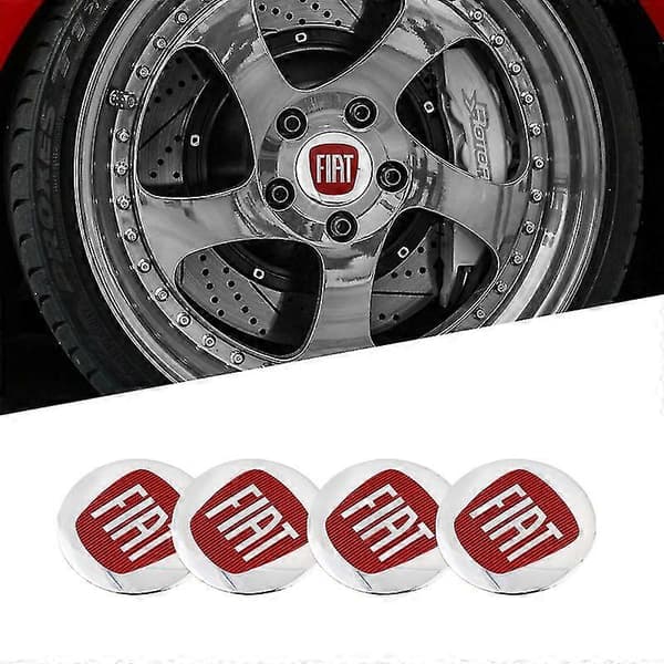 4 stk Metall Bilhjul Dekaler Auto Navkapsel Emblem Merke For Fiat Astra 500 Grande Bravo Punto Panda Ducato Tipo Stilo Freemont