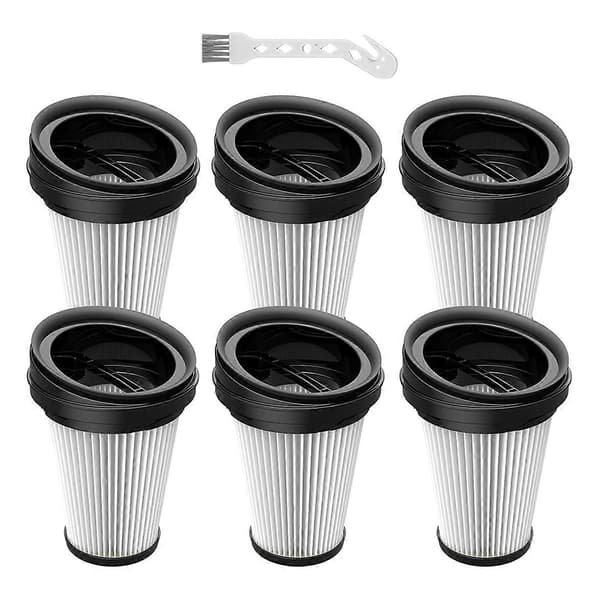 6-pakks erstatningsfilter for Grundig VCH9829 VCH9832 VCH9630 VCH9631 VCH9632 2-i-1 trådløs håndholdt støvsuger Fotofarge
