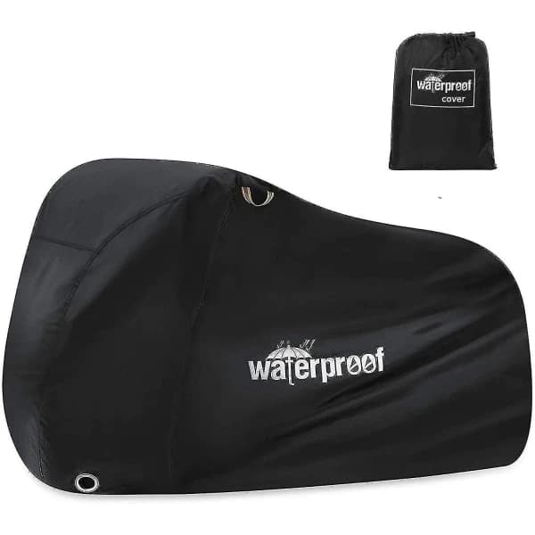 Vanntett sykkeltrekk 210T polyester med låsehull UV-bestandig for utendørs sykler scootere svart 79 x 30 x 44 tommer