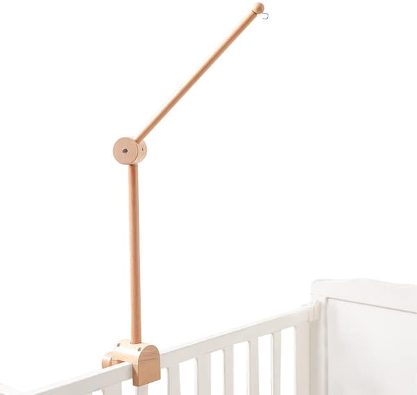 Baldakin stang og telefonholder - Babymusikkarm - Stellebordsstang - Myggnett / Baldakinholder - Justerbar - Musikktelefon
