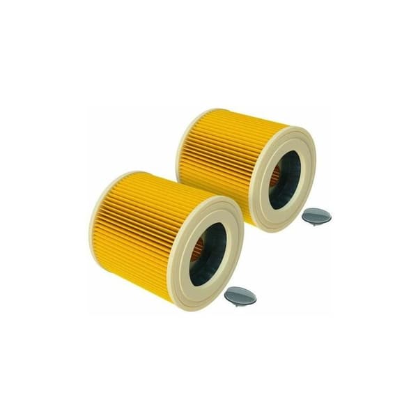 Parti med 2 patronfiltre for støvsugere kompatible med Kärcher WD 2.200, WD 2500 m, WD 3.200, WD 3.300 m, WD 3.500 p