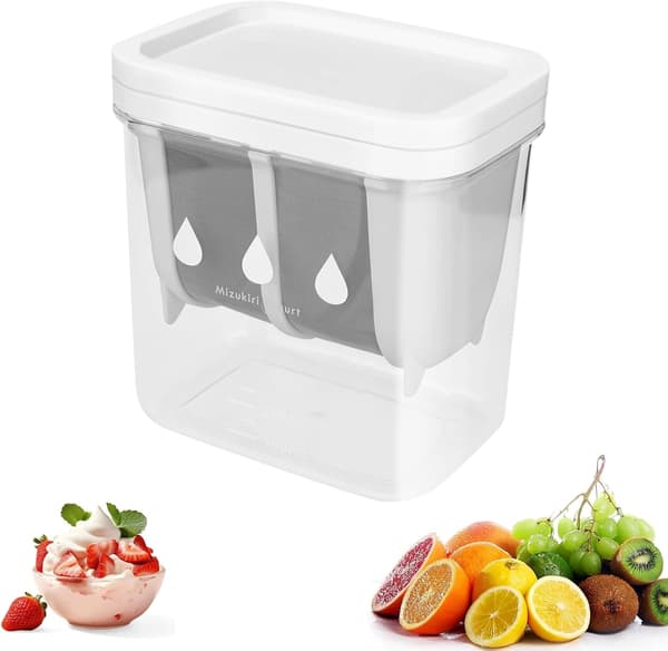 Yoghurt Sil, 1100 ML BPA-fri Ost Yoghurt Maker med Finmasket Nett, Gjenbrukbar og Lekkasjesikker Yoghurt Maker Kjøkkenredskap