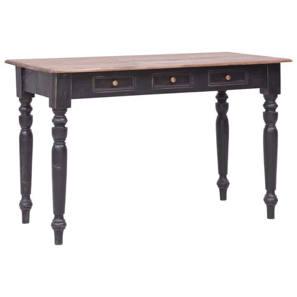 Maison Exclusive - Kontor med 3 skuffer 117x57x75 cm massiv mahogni