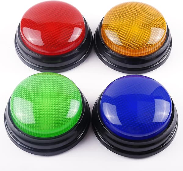 4 Pak Spil Buzzers - Family Quarrel Buzzer Med Lys Og Lyde, Svar Buzzers Til Klasseværelse, Quiz, Fest, Børns Spilshow Buzzer Og Lærer Suppl