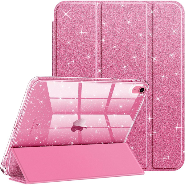 iPad (A16) 11. generasjon 11 tommer (2025), iPad 10. generasjon 10,9 tommer (2022) - Glitterdeksel med skinnende bakside - Rosa