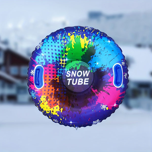 Kraftig PVC-slede for snøbrett med bærbart håndtak - Sikkerhetsdesign uten vinkel, sammenleggbar snøslede for ski og snowboard