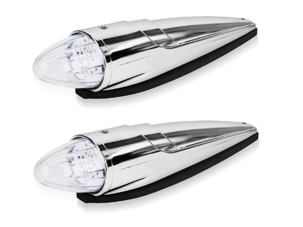 LED Hytt Tak Positionsljus 12V - 24V SMD Vit Krom Torped Positionsljus Lastbil Tung Duty Transportbil