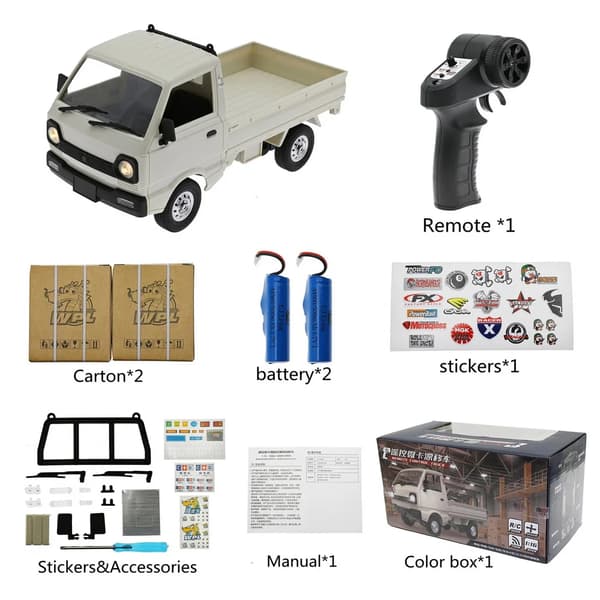 D12mini 1:16 2WD RC Bil Simulerings Drift Klatrebil LED Lys På vei 130 Børstet Motor D12 Bil 1/16 For Barn Gaver Leker