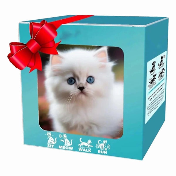 Robotkatt for barn, aktivitetsleke, kort plysjfigur, robotkatt, aktivitetsleke (LGL) B