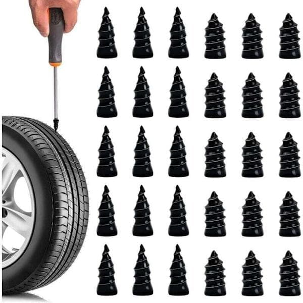 30 st Gummi Däckreparationsspikar, Kompatibla med Bilar, Motorcyklar, Lastbilar (15S+15L) - Snabbfix Däckreparationskit