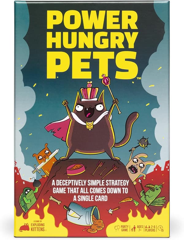 Power Hungry Pets 2-6 Spelare - Šlder 7+ - 15 Minuters Speltid - Strategiskt och Enkelt Kortspel - Perfekt för Fest, Familjespelkväll, Barn och