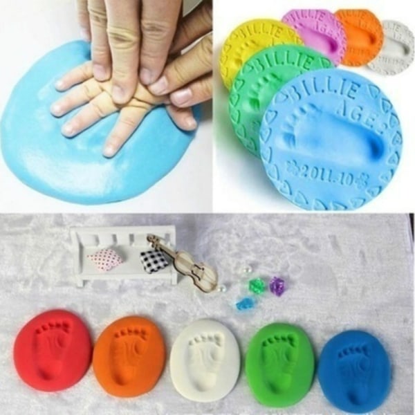 New 50g Non-toxic Baby Foot/hand Print Cast Clay Christening