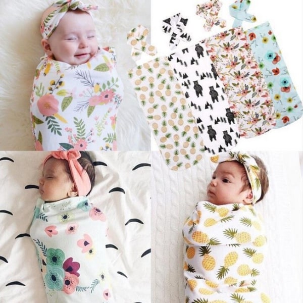 Newborn Infant Baby Swaddle Blanket Sleeping Mu