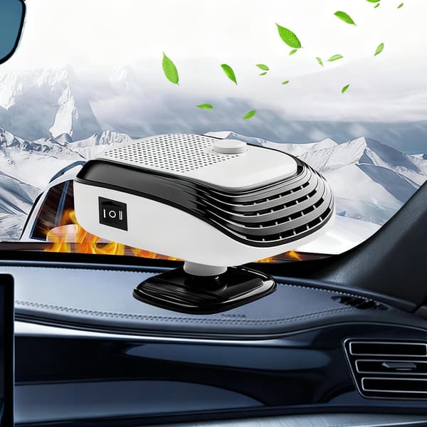 12V 150W 2-i-1 Bilvarmer og Kjølevifte - Varme-/Kjølemoduser, Bildefroster, Universell Bilvarmer for Alle Biler