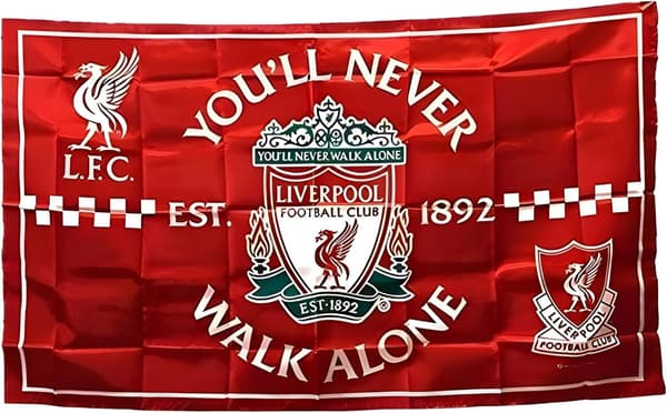 NY Liverpool Flagg Banner 90*145cm, 2.1 meter England Premier League Fotball Flagg Sjal