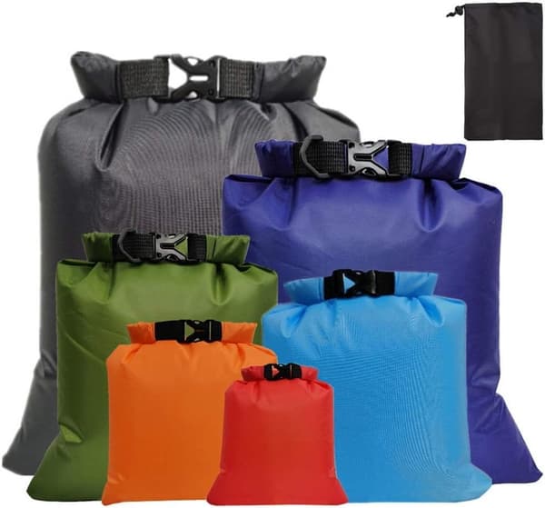 6-pack vattentäta torrpåsar Lätta torrpåsar Torrpåsar Stor kapacitet Rivtåliga torrpåsar Förvaringspåsar Tillbehör för 1.5L 2.5L 3L 3.5L 5L