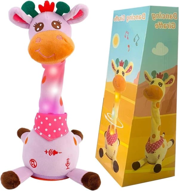 Snakkende Giraff Leketøy – Dansende og Syngende Kosedyr med Volumkontroll for Barn
