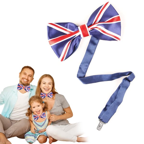 Union Jack Butterfly Justerbar Hals Britisk Flag Butterfly Queen Elizabeth Platinum Jubilee 70 Års Dekorationer