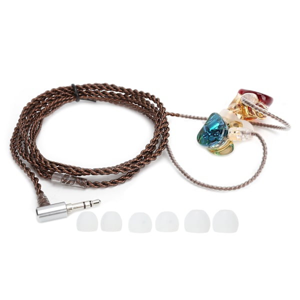 Rød Harpiks Dynamiske Øretelefoner Hifi-Monitor Øretelefoner Kablet Headset E-Sports Diy Gaming Øretelefoner +Blå