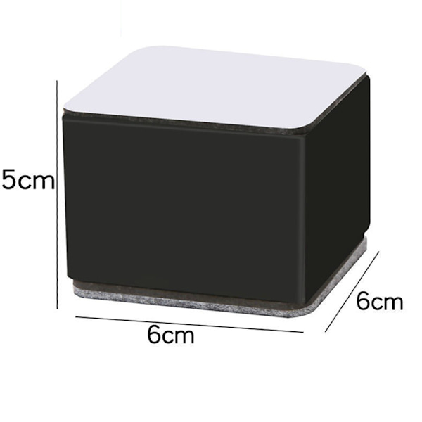 Møbelbein 4 Pakning Sengebein Møbelløfter Bord Sofa Sengeforhøyer Karbonstål Sengeforhøyer Selvklebende Møbelløfter Sofabord Garderobe