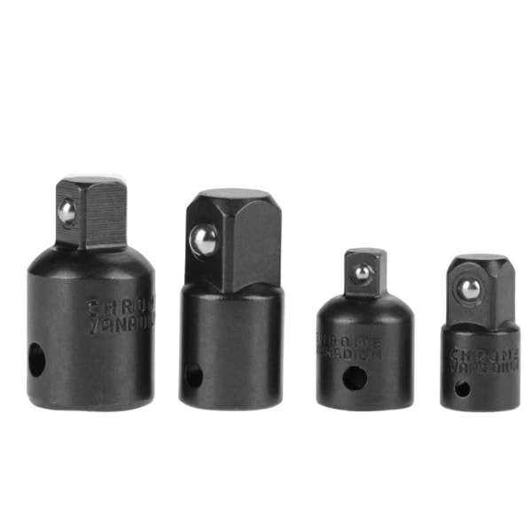 4pcs Black Chrome Vanadium Steel Socket Adapter Reducers 1/2