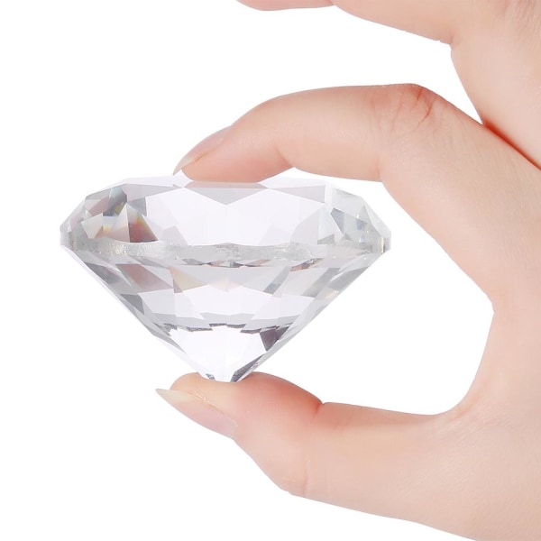 Nail Art Display Glass Crystal Diamond Hand Model Shoot Orna 60mm白色