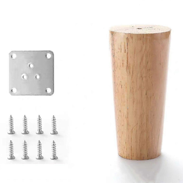 Sæt af massive træsofaben, lænestole, sengeborde, garderobeskabe, skuffemøbelben (højde 10 cm)