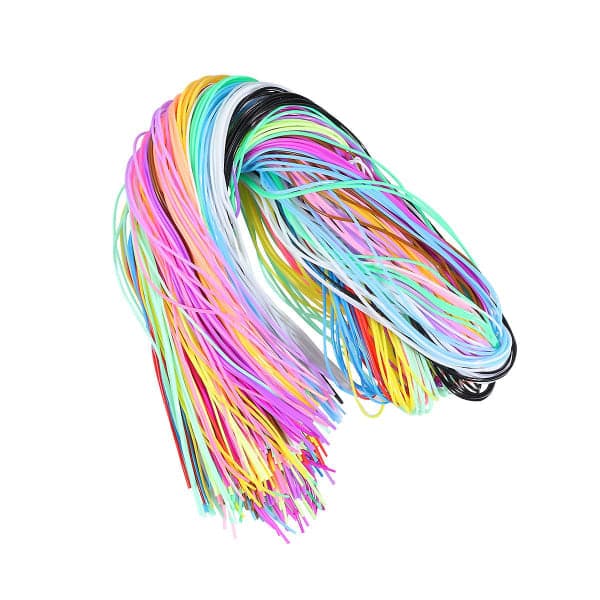 200 stk Scoubidou-snorer Nøkkelring Vevde Snorer Pvc-snor Halskjede Barn Gimp Armbånd Snor-FS-