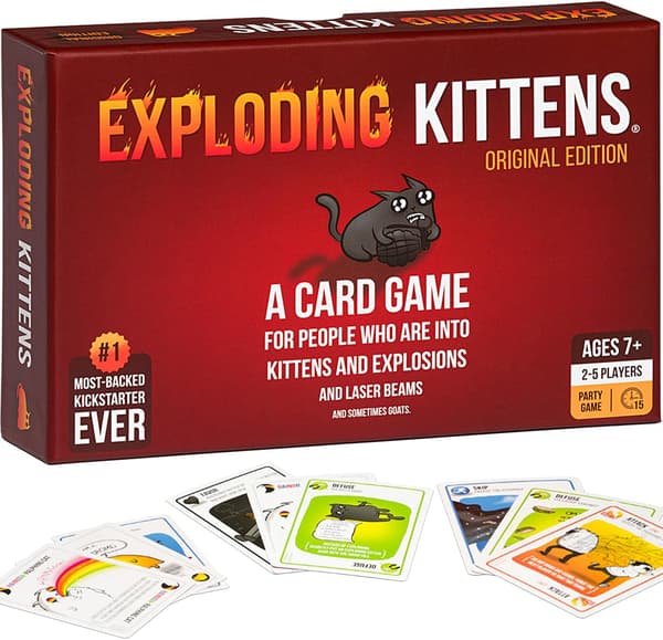 Exploding Kittens - Kortspillet | Familievennlig festlek | Svensk | Aldre 7+ | 2 til 5 spillere | Spilletid 10-20 minutter