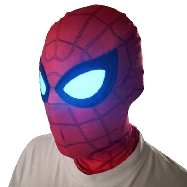 Spiderman-maske med lysende øyne, Superheltmaske for barn/voksne-FS-